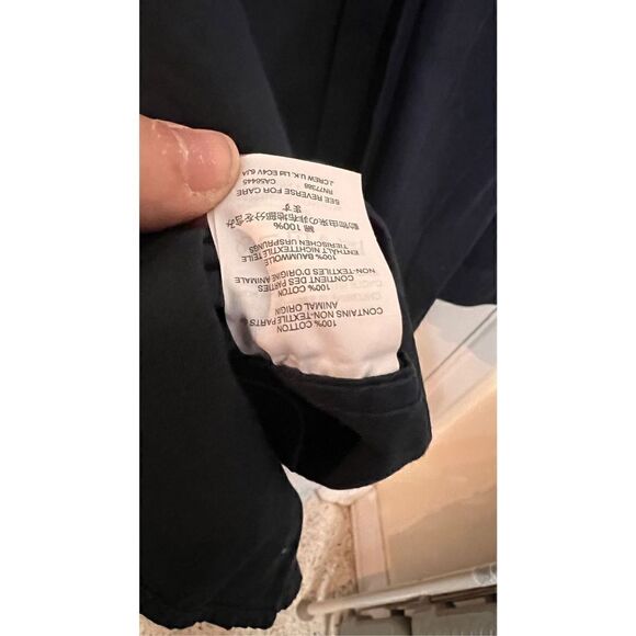 J.Crew Men's Long Sleeve Collared Button Down Shirt Casual Navy Blue Size 14 - Picture 8 of 10